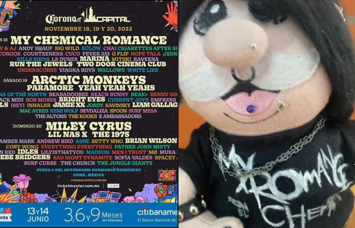La tradición de lanzar los muñecos de peluche al escenario ya se prepara para la edición 2022 del festival Corona Capital (Captura de pantalla)